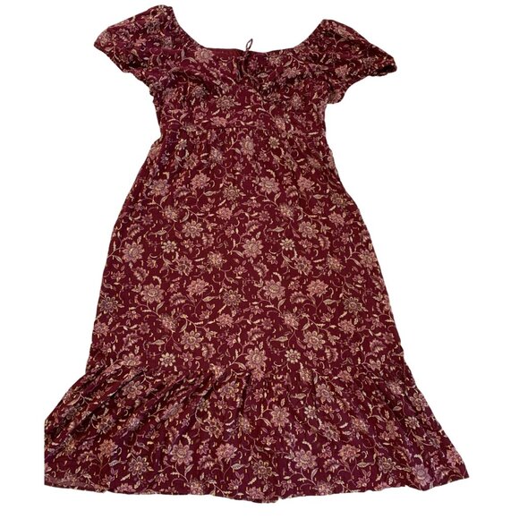 Womens Lane Bryant Peasant Dress Size 18 Off Shoulder Midi Length A-line 6850 - Picture 1 of 15